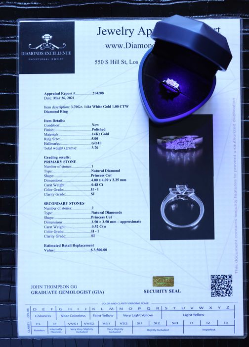 Нов Златен Пръстен с 1.00кт Естествени Диаманти