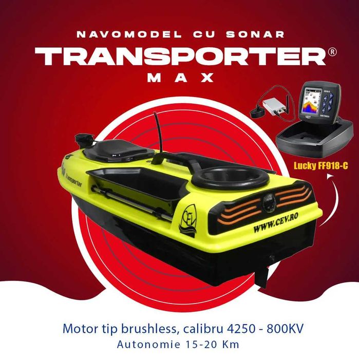 Barcuta plantat cu sonar Lucky FF918C - Transporter Max