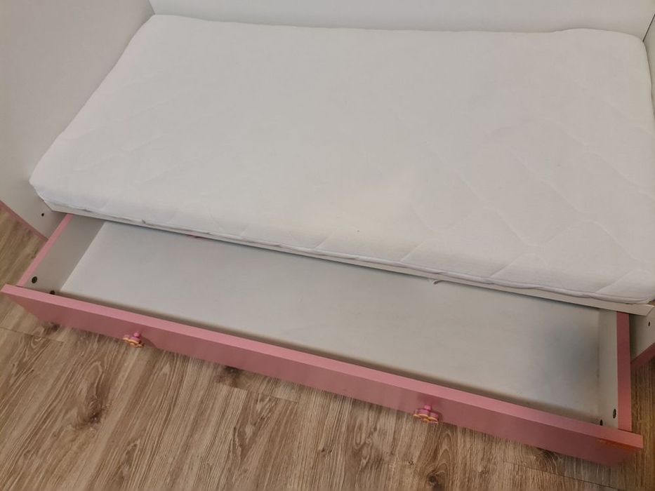 Бебешка кошара LORELLI Dream 60/120 бяло-розова с Матрак Детско Лего