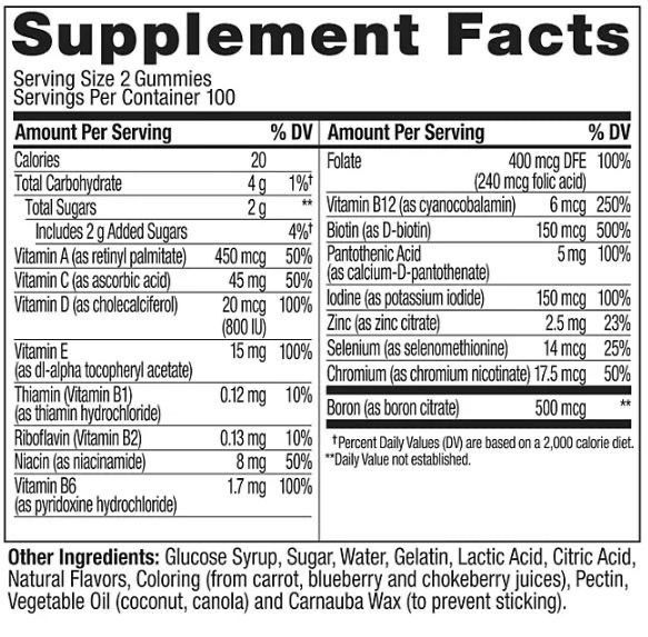 Мультивитамины для женщин 200шт OLLY Women's Health & Immune Support