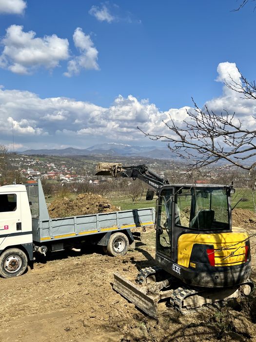 Execut lucrări/Miniexcavator 3.5t /Transport Agregate/Dumper/Cilindru