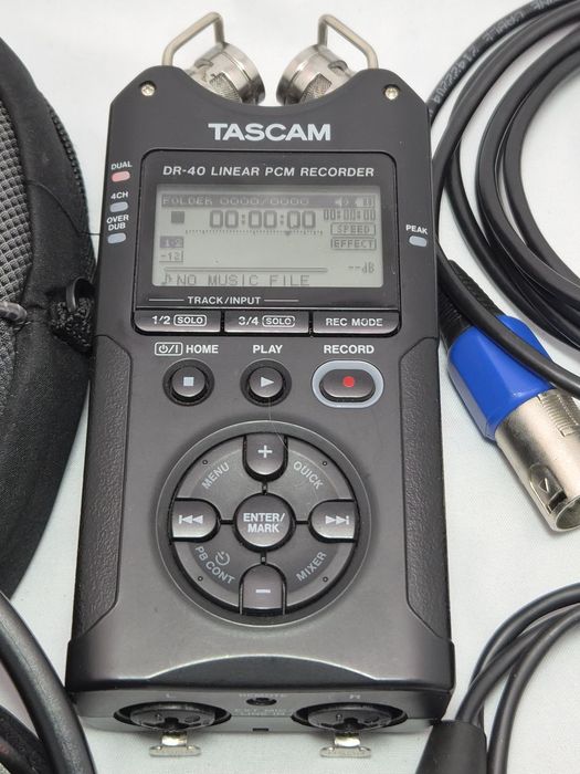 Trusa completa inregistrare audio - Tascam DR-40, microfon Audix f50, geanta Porta Brace, casti Sony