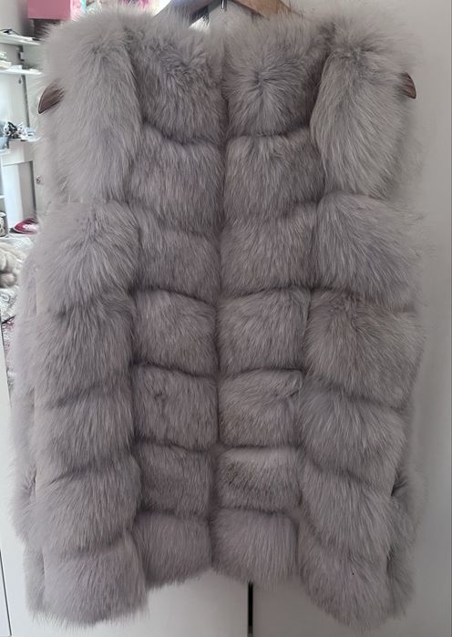 Шуба серого цвета