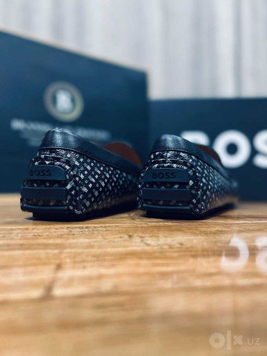 BOSS мужские кожаные мокасины Италия РАЗМЕР 40