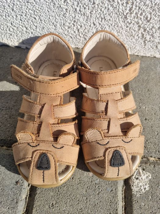 Sandale fete D.D. step de piele roz + sandale Lasocki maro -mărimea 25