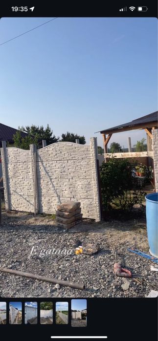 Gard  din placi de beton