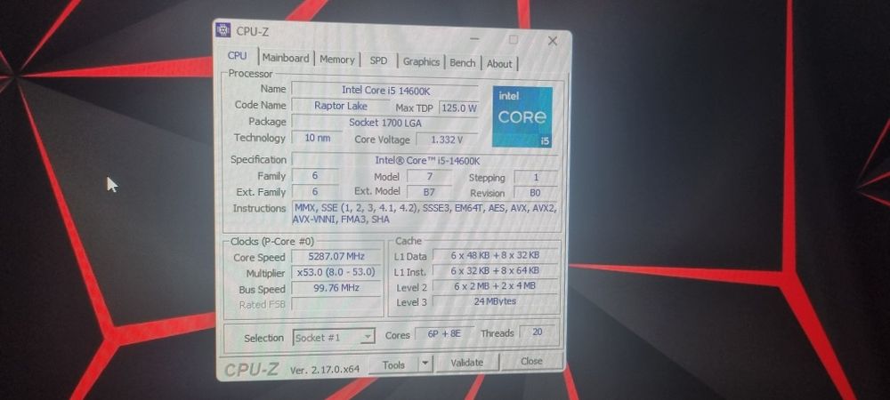 Kit i5 14600K + ASUS TUF GAMING B760M-PLUS D4 + 64 GB DDr4