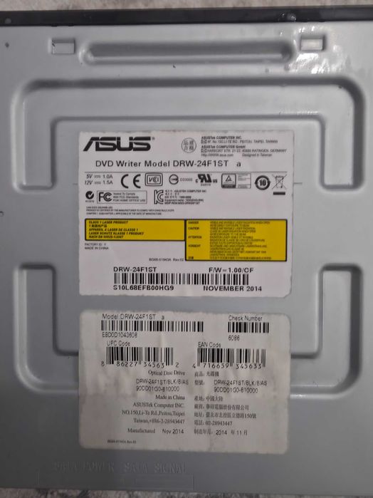 Asus DVD Writer Model DRW-24F1ST