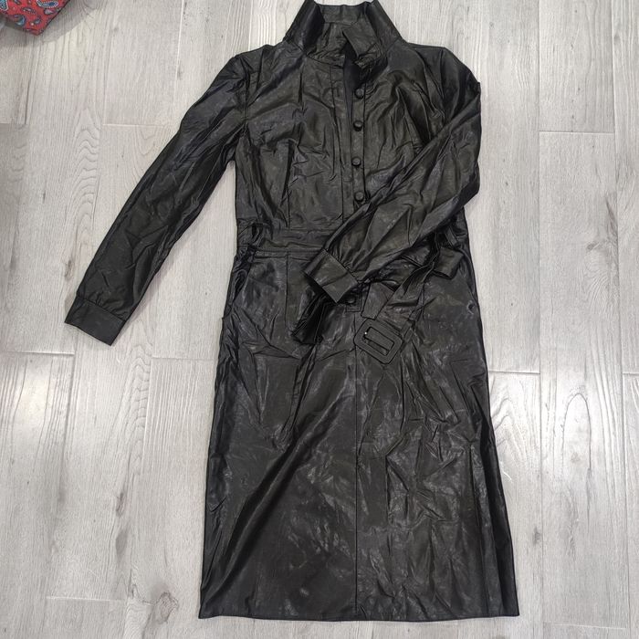 Женское кожаное платье