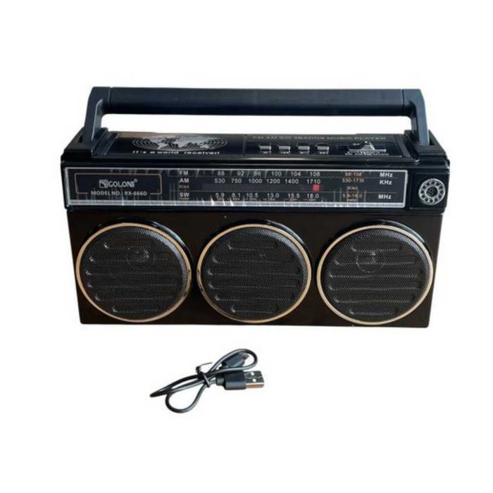 Портативно ретро радио - 3 лентов приемник GOLON RX-666D