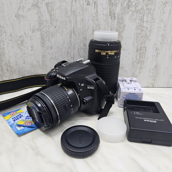Kit Foto Nikon D3400 Nikkor 70-300 Nikkor 18-55 Zeus Amanet Vitan 4769