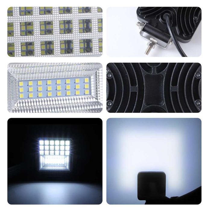 2 БРОЯ 126W Халоген Диоден Диоден фар с усилени диодни за джипове