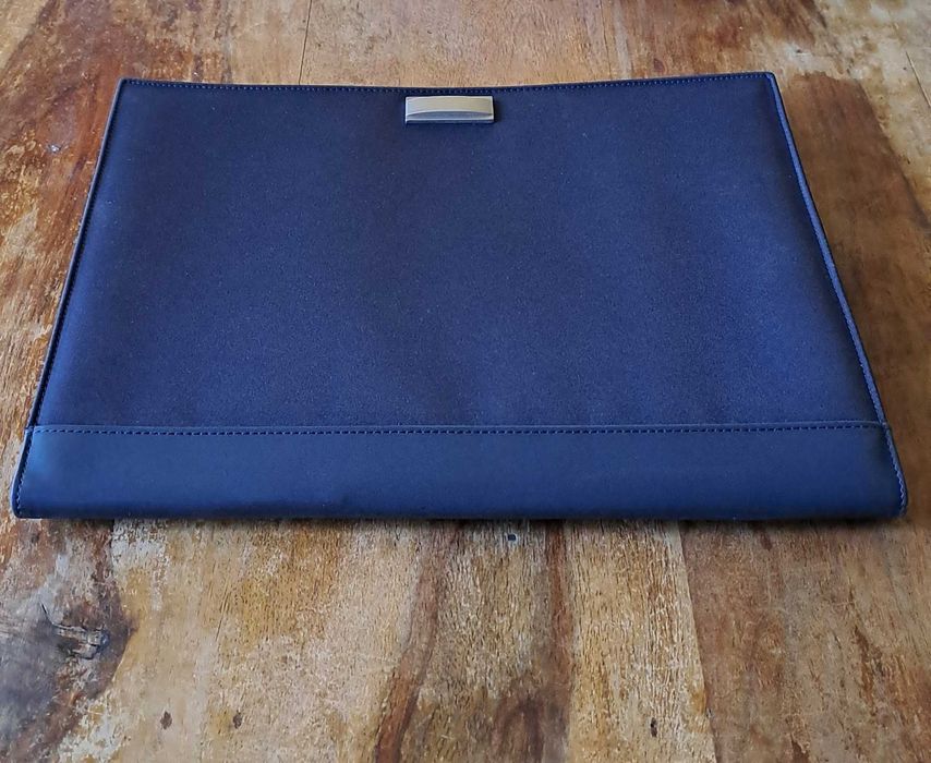 папка луксозна за документи кожена синя Марксман Marksman Размер А4