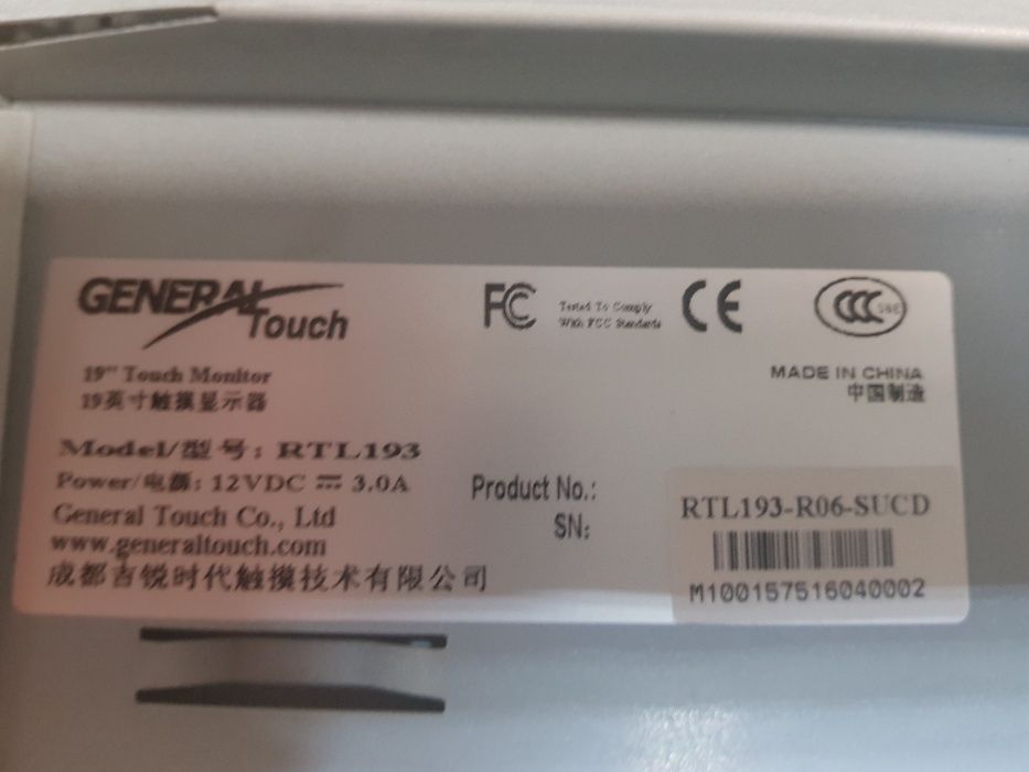 Monitor General Touch, Elo Touch, cu touch screen 19 inch