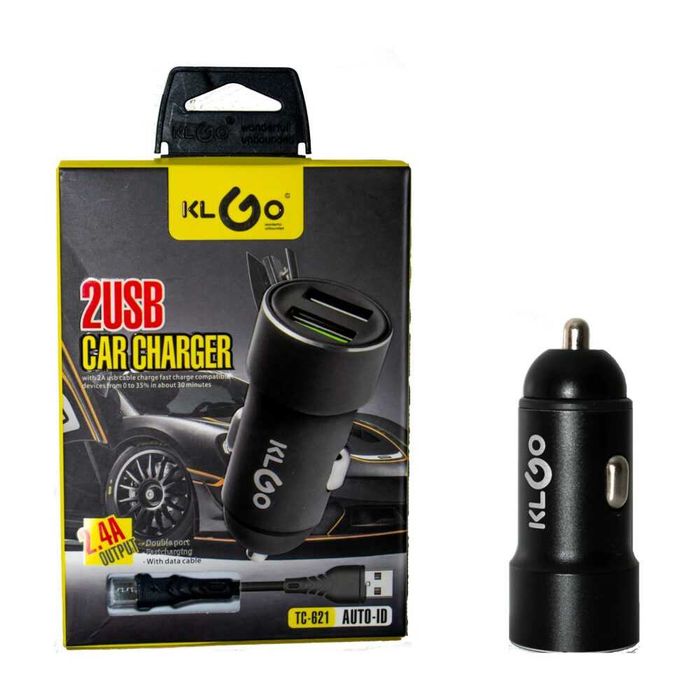 Зарядно 12-32V 2 USB 18W Fast Charge KLGo TC-02 SS000177