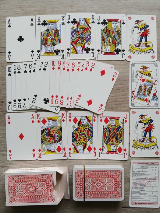 Стари карти за игра 2 тестета комплект за Бридж