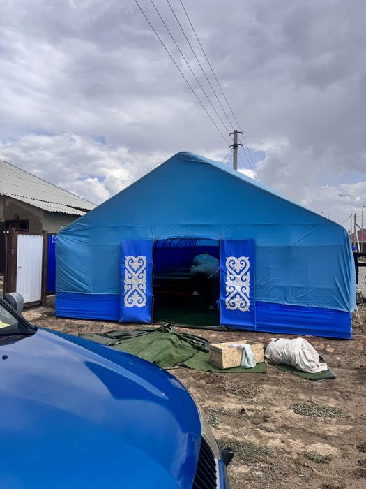 Палатка аренда газонымен