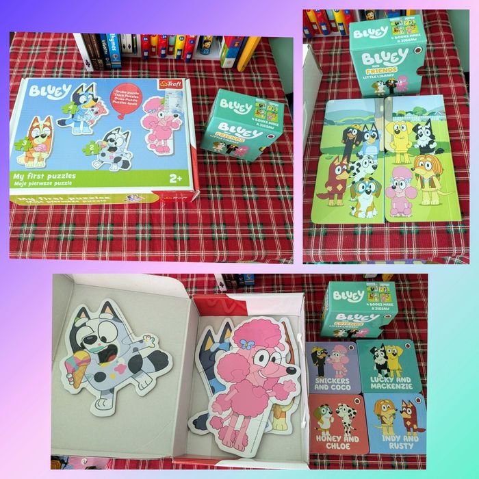 Cărți+puzzle cu Bluey