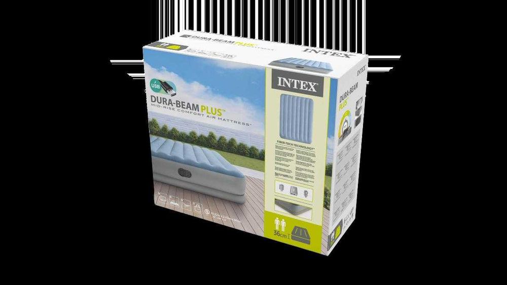 НАДУВАЕМ двоен ДЮШЕК легло, матрак спалня  203X152X36 СМ с USB помпа