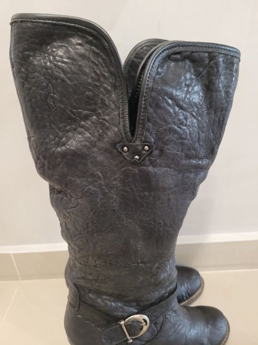 Черни ботуши естествена кожа