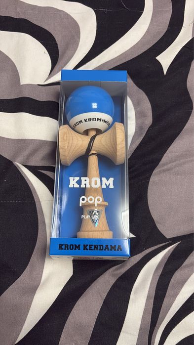 Kendama krom pop albastru