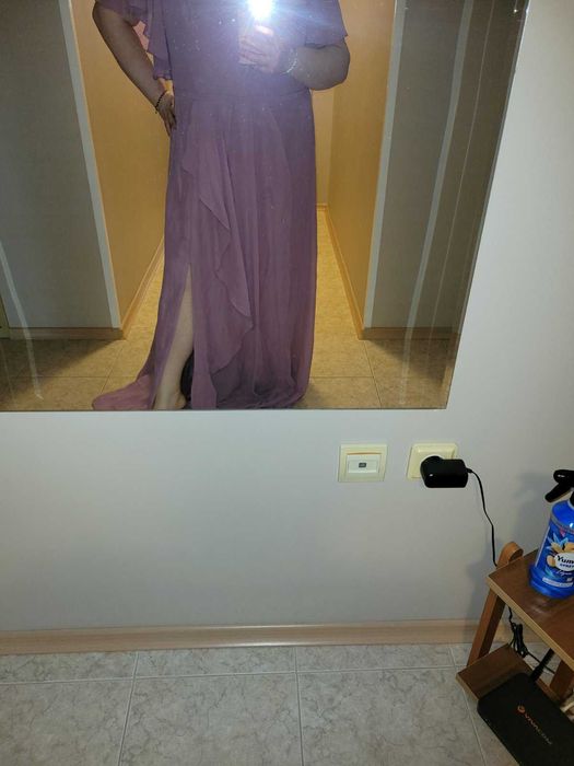 розова рокля 54 размер