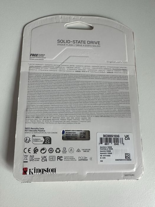 SSD Kingston KC3000 1TB PCI Express 4.0 x4 M.2 2280