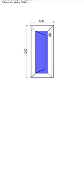 Ușă termopan mica 128cm x 58cm