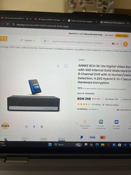 ANNKE 8CH 3K, дигитален видео рекордер