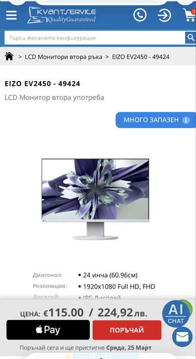 LCD монитор EIZO EV2450