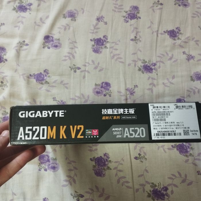 Yangi AMD Ryzen 5 5500 + Gigabyte A520M-K V2 + 16 GB DDR4. Мать, проц,