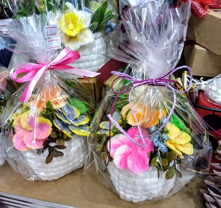 Сапунени цветя за подарък