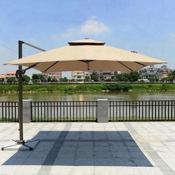 Зонт квадратный L3 , бежевый (без камней) Доставка + сборка