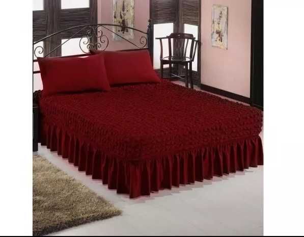 Husa pat dublu + 2 fete de perna,bumbac elasticizat