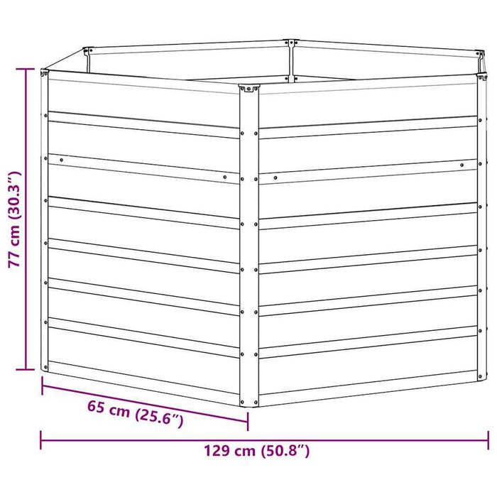 Jardinieră de grădină înălțat, maro