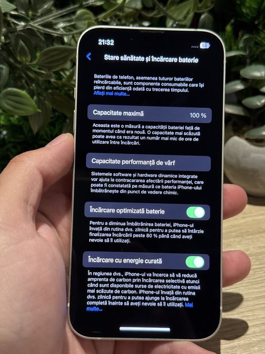 Iphone 13 Alb ‼️ca NOU‼️100% baterie‼️Garantie‼️