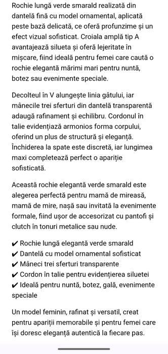 Vând rochie elegantă. ,mărimea 50 .