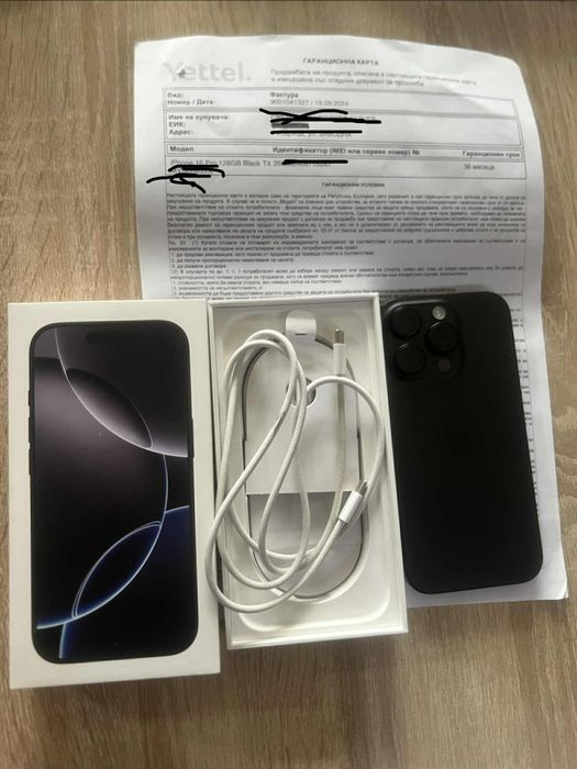 iPhone 16 Pro 128GB Black гаранция