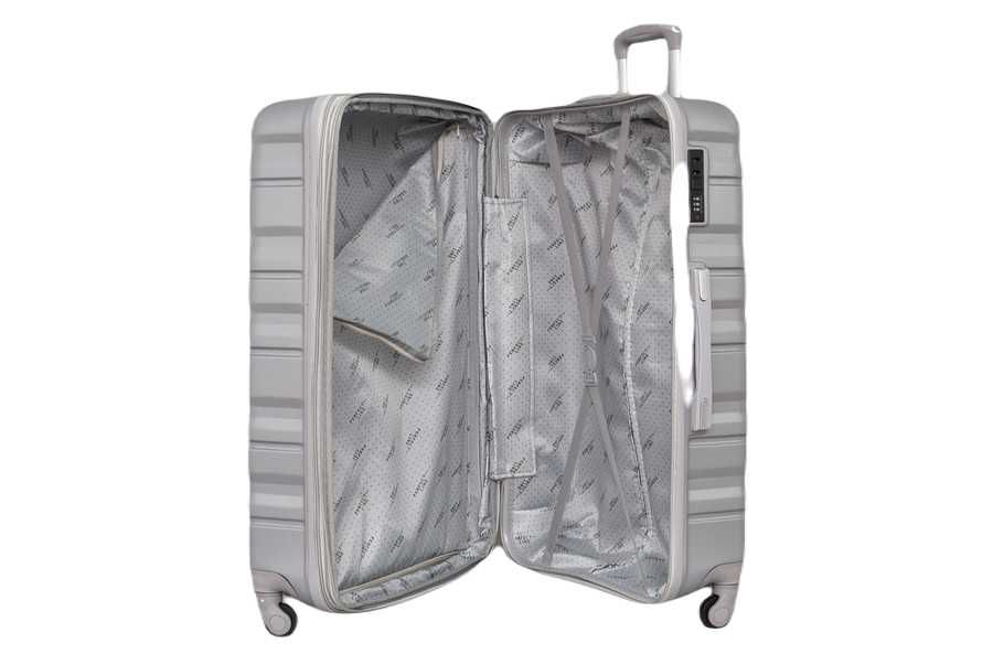 Куфар 55 х 37 х 23 см малък с махащи се колелца Син/ Сив