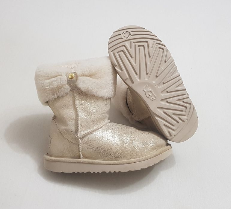 UGG Ramona Classic ll ghete, boot, cizme piele auriu metalic,Nr 33, 5