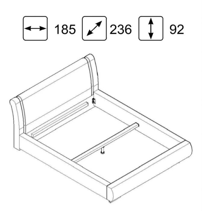 Pat crem 160x200 – aspect premium, foarte solid si stabil