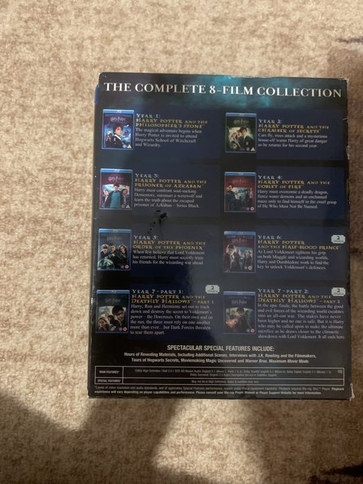 Хари Потър пълната колекция (8 филма)/ Harry Potter The Comple 8-film collection blu-ray