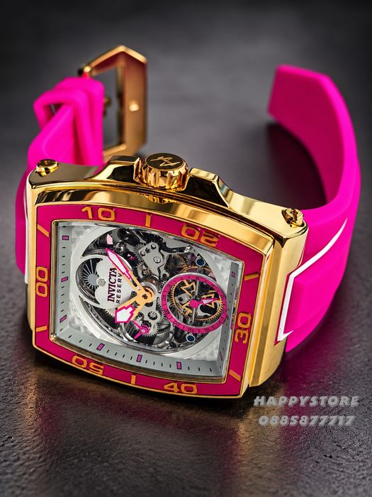 INVICTA Diablo Pink/Gold automatic 52 mm, Инвикта нов мъжки часовник