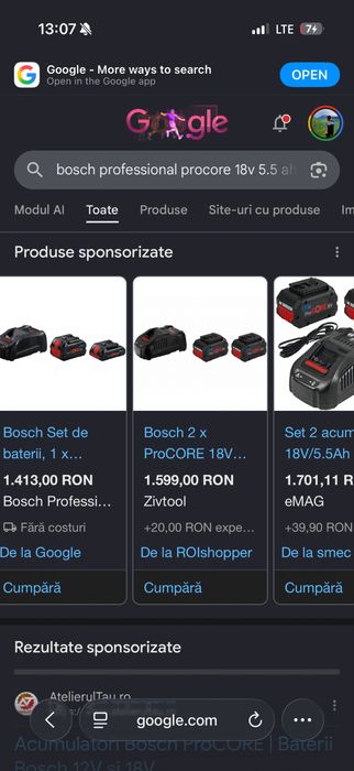 Baterii profesionale bosch