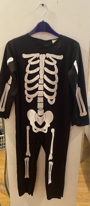 Costum skeleton/Halloween pentru copii, mărime 122–128 cm