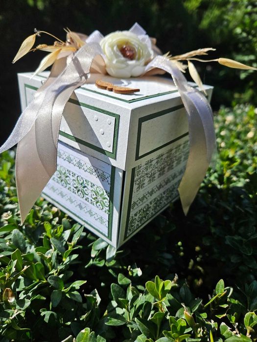 Експлодираща кутия за сватба, място за пари и пожелание