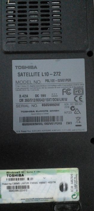 Ноутбук Тошиба .