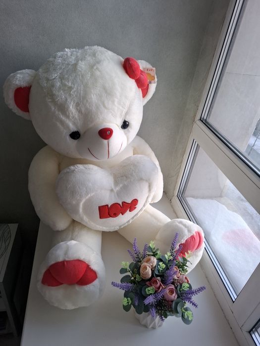 Мишка плюшевый новый