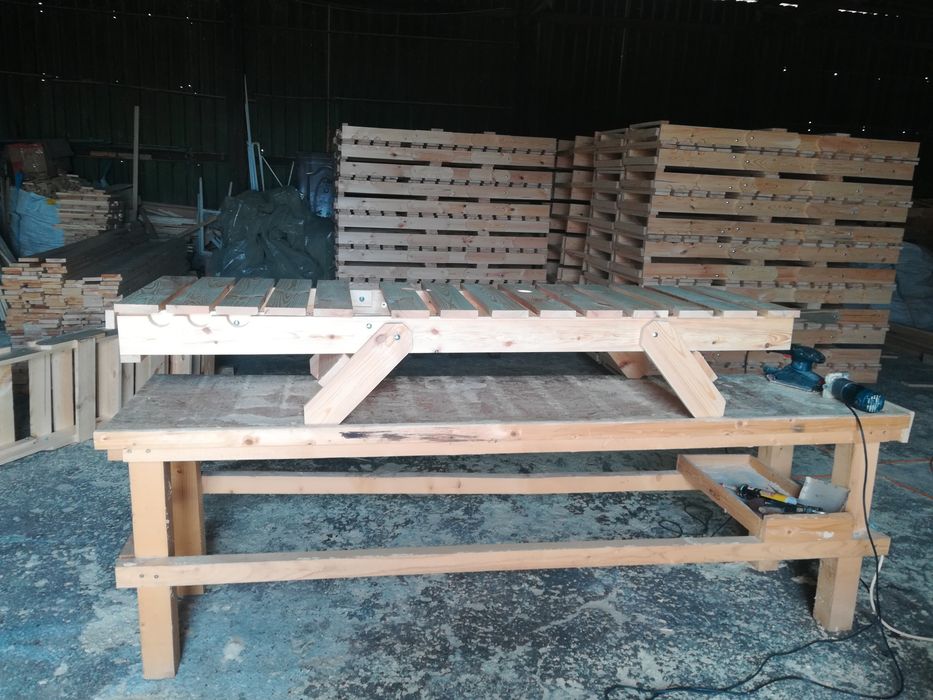 Șezlong lemn masiv pin nordic termotratat