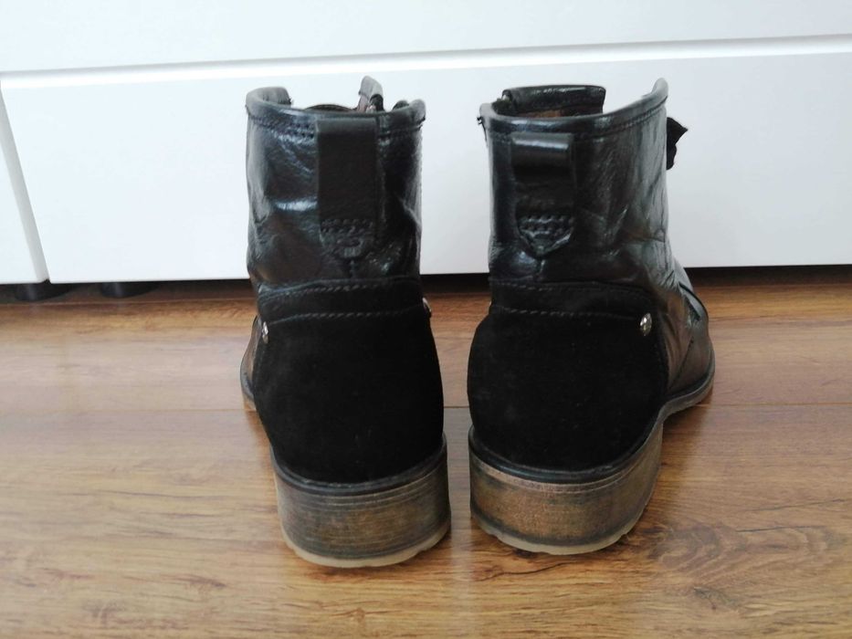 Ghete din piele, culoare - negru